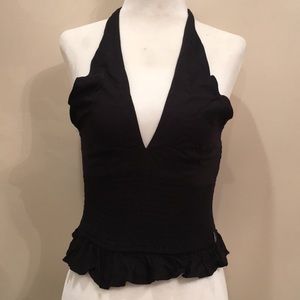 -SOLD-🌚NWT Halter Top XS Black Hollister